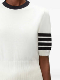 Thom Browne Women Hector Jersey T-Shirt With 4-Bar Detail