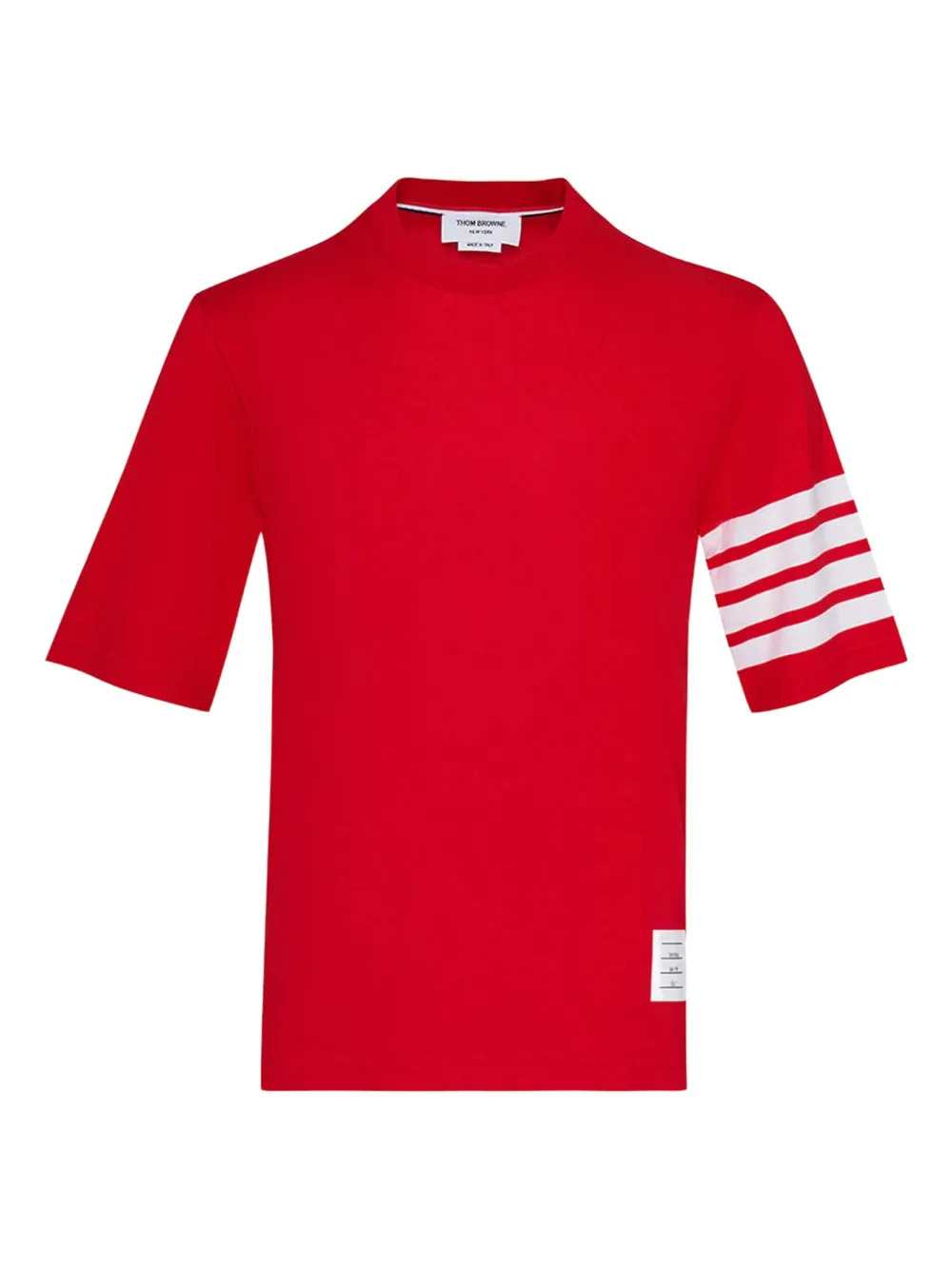 Thom Browne Men T-Shirt With 4-Stripe Detail
