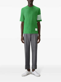 Thom Browne Men Short-Sleeve T-Shirt With 4-Bar Detail