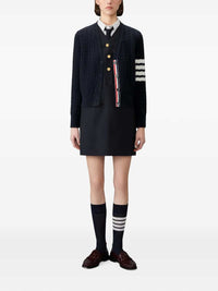 Thom Browne Women Merino Wool Cardigan With 4-Bar Detail