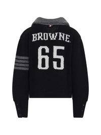 Thom Browne Men 4-Bar Shawl Collar Cardigan