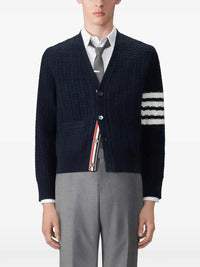 Thom Browne Men Merino Wool Anchor Cardigan With 4-Bar Detail