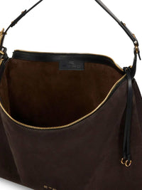 Etro Women Large Rosette Suede Bag