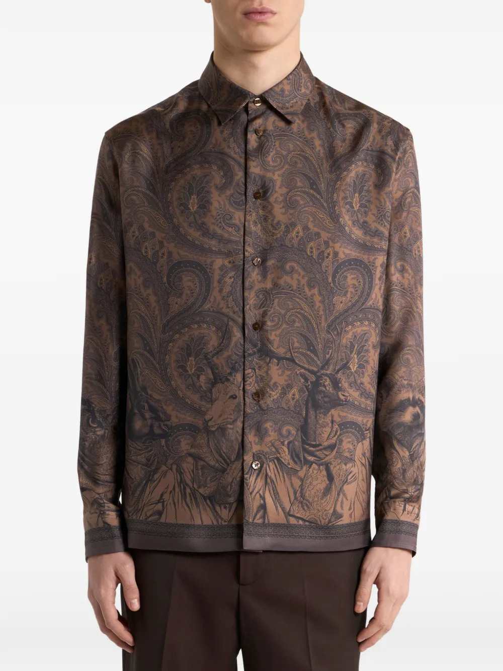 Etro Men Camicia A Maniche Lunghe Facile