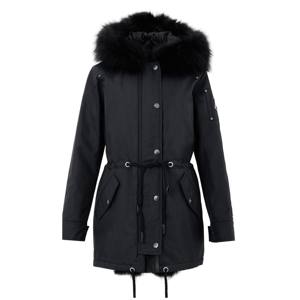 Moose Knuckles Moose Knuckles Black Cotton Women's Parka