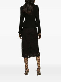 Dolce & Gabbana Women Dna Midi Skirt With Scalloped Hem