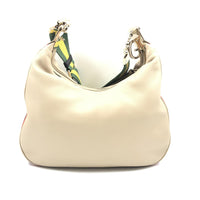 Gucci Gucci Aria Calfskin Web Large Attache Shoulder Bag Women's Beige (Authentic Pre-Loved)