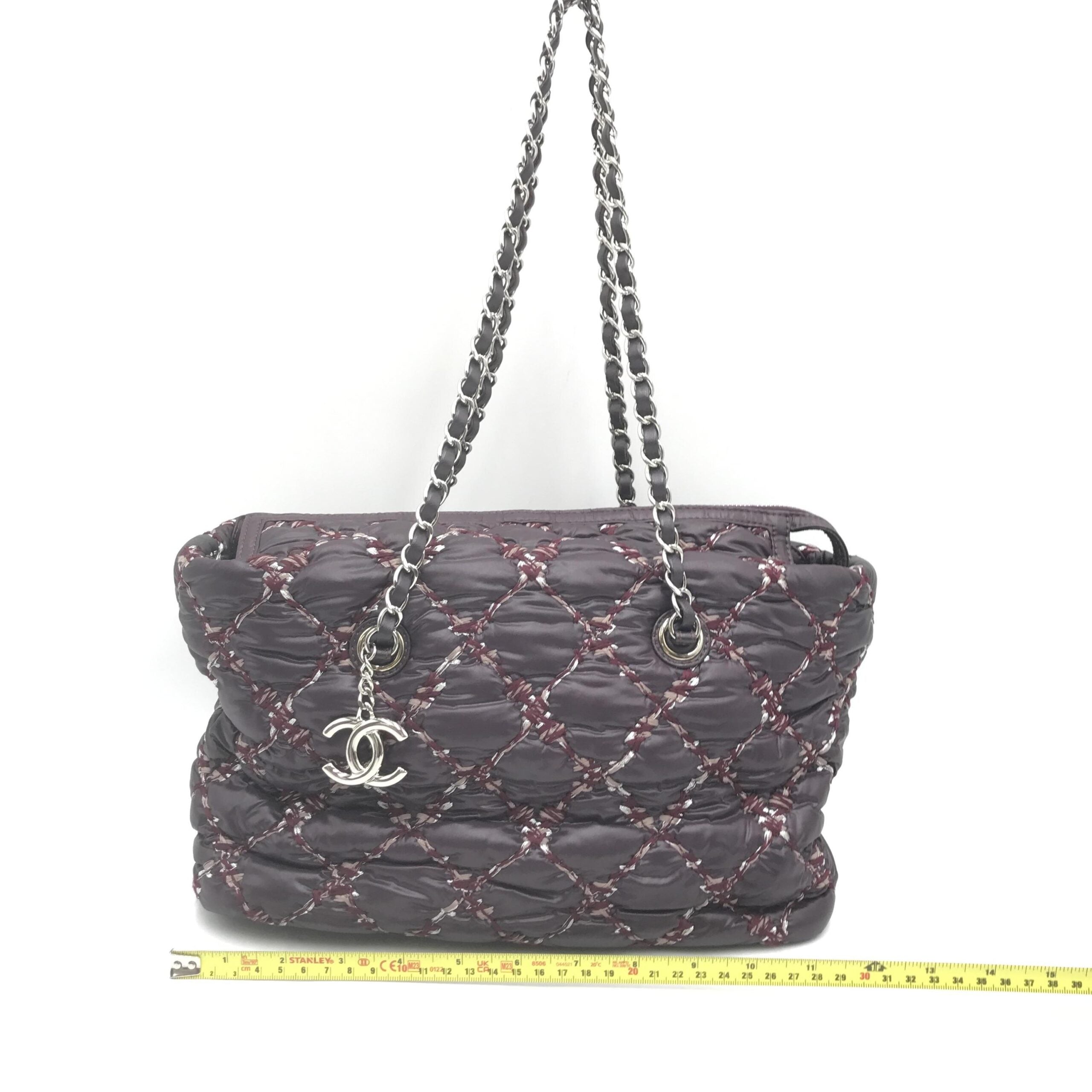 Chanel Paris-Byzance Chain Shoulder Bag Purple Women's Nylon (Authentic Pre-Loved)