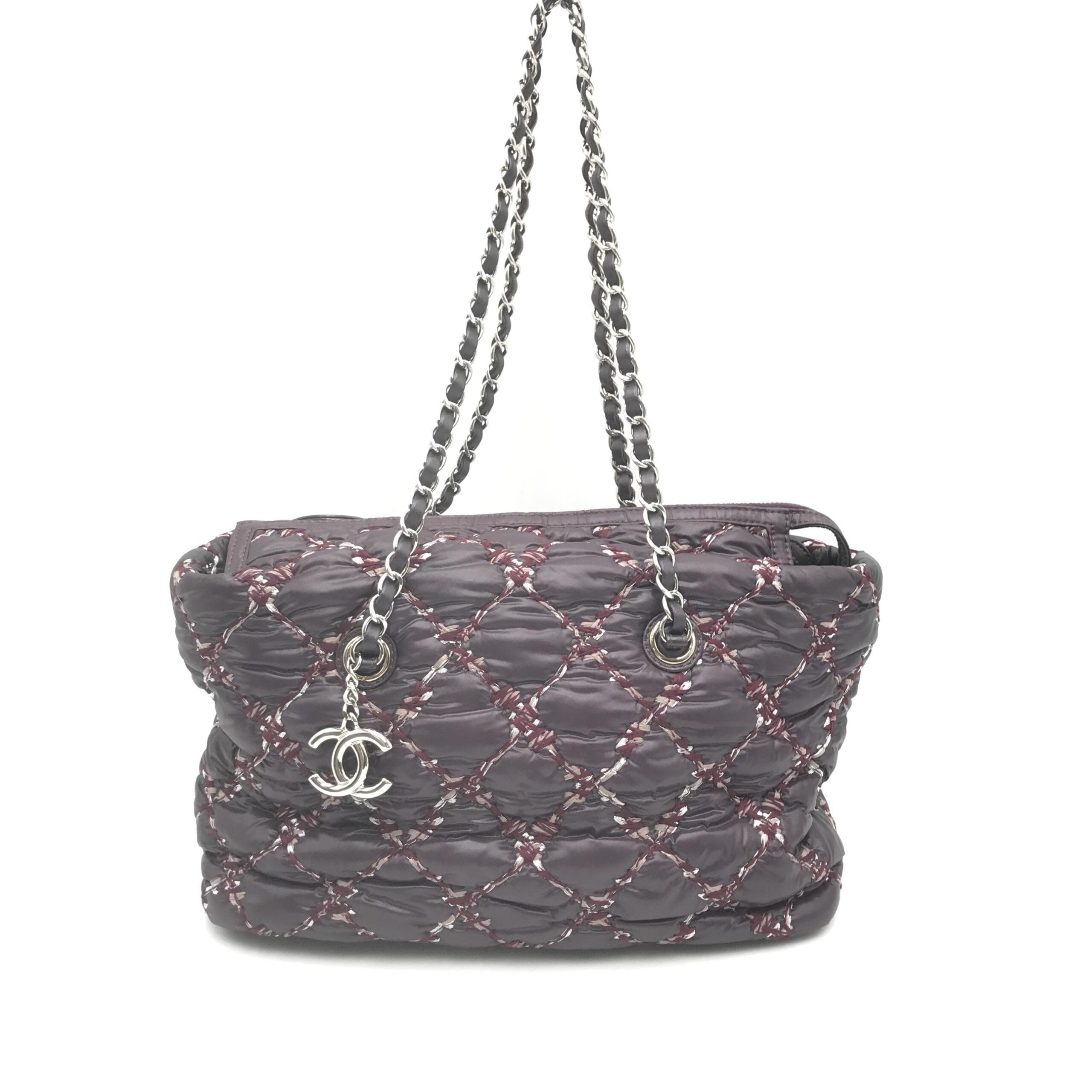Chanel Paris-Byzance Chain Shoulder Bag Purple Women's Nylon (Authentic Pre-Loved)