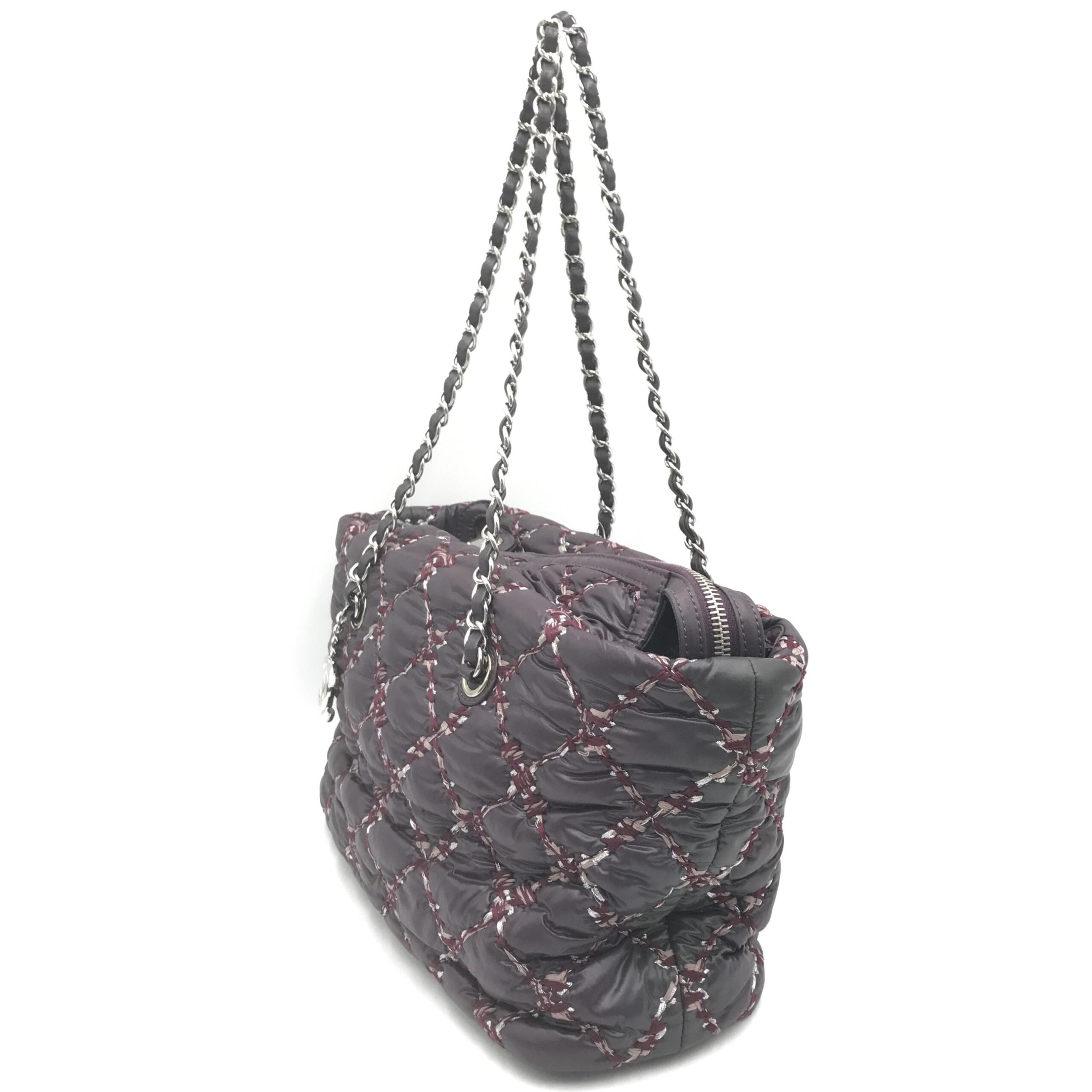 Chanel Paris-Byzance Chain Shoulder Bag Purple Women's Nylon (Authentic Pre-Loved)