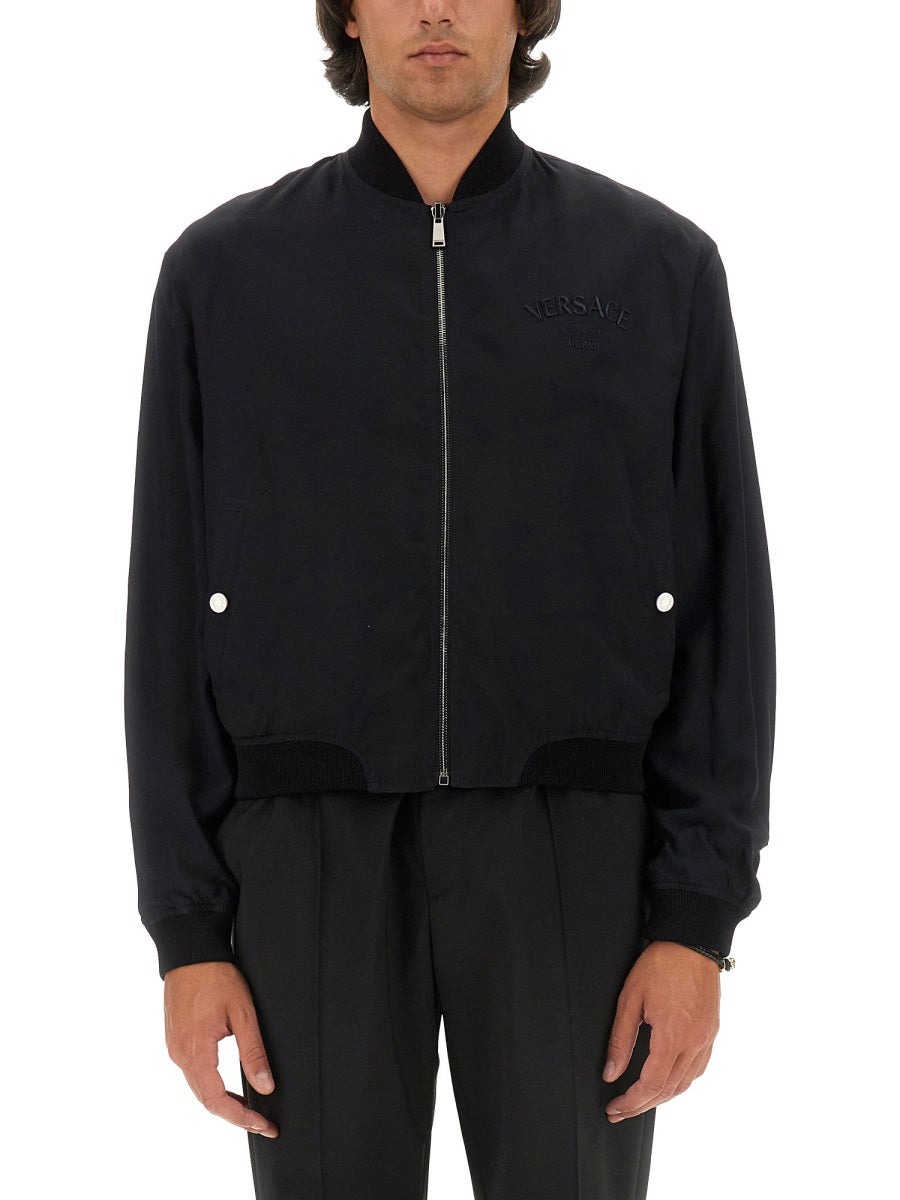 Versace Men Reversible Baroque Sea Jacket