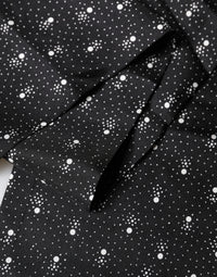 Dolce & Gabbana Black White Silk Dotted Print Foulard 140cm X 15cm Men's Scarf