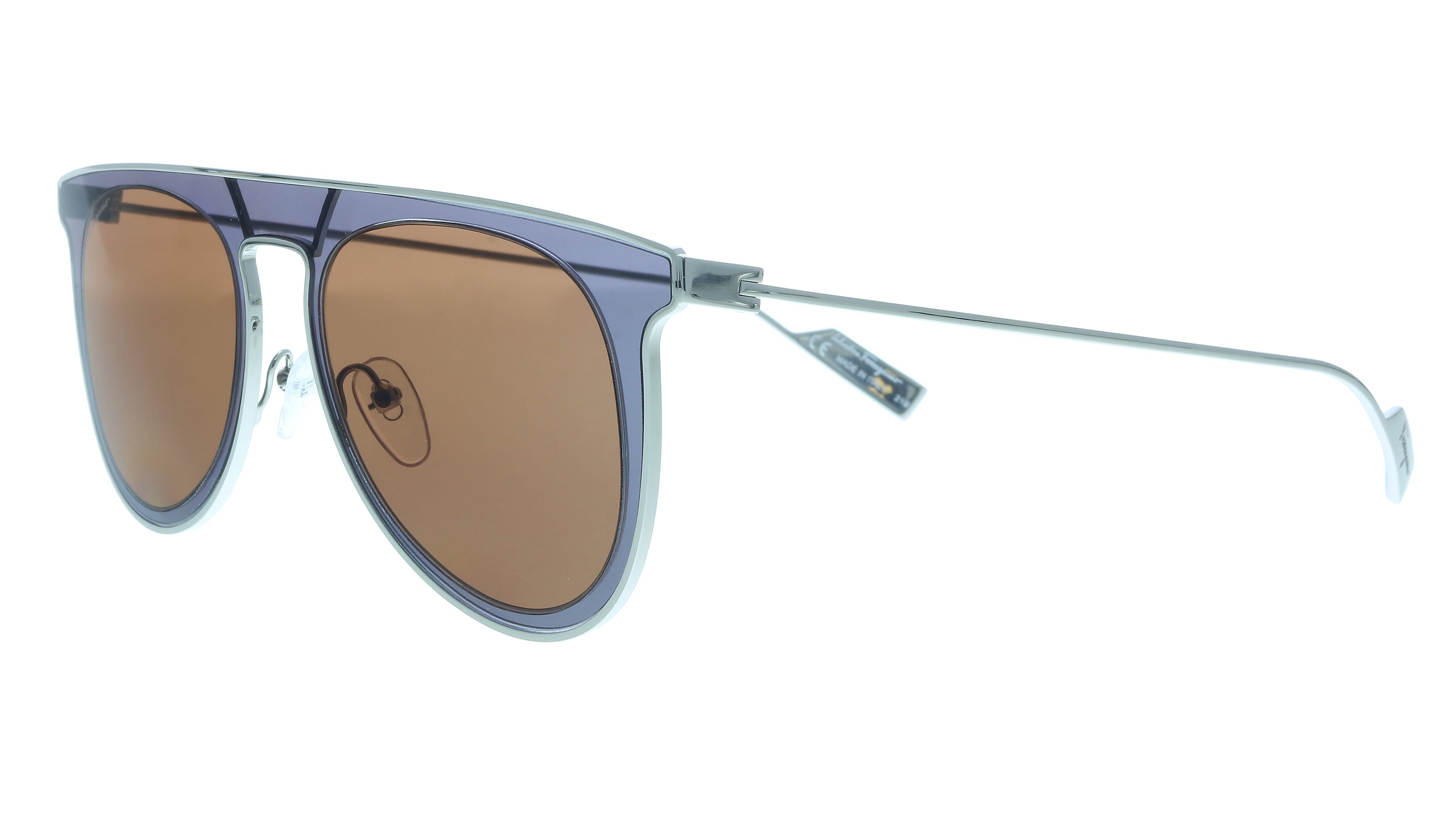 Salvatore Ferragamo Grey Aviator SF209S 060 Sunglasses