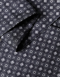 Dolce & Gabbana Black Silk Geometric Fringe Wrap Foulard 136cm X 15cm Men's Scarf