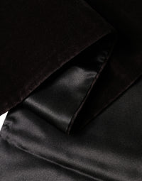 Dolce & Gabbana Black Silk Fringe Neck Wrap Foulard 139.5cm x 15.5cm Men's Scarf