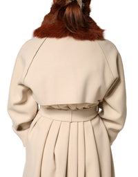 Dolce & Gabbana Brown Mink Fur Collar Women Neck Wrap 60cm x 14cm Women's Scarf