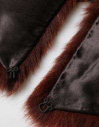 Dolce & Gabbana Brown Mink Fur Collar Women Neck Wrap 60cm x 14cm Women's Scarf