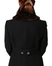 Dolce & Gabbana Brown Fur Shoulder Collar Neck Wrap 60cm x 14cm Women's Scarf