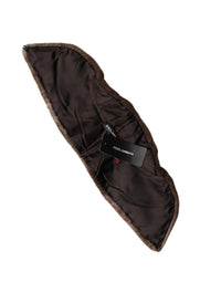 Dolce & Gabbana Brown Fur Shoulder Collar Neck Wrap 60cm x 14cm Women's Scarf
