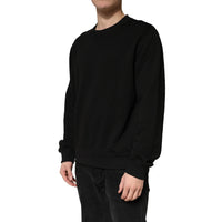Dolce & Gabbana Sweater Black Cotton Crewneck Men's Sweatshirt
