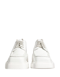 Dolce & Gabbana Dolce & Gabbana White Leather Chunky Sole Derby Men's Shoes