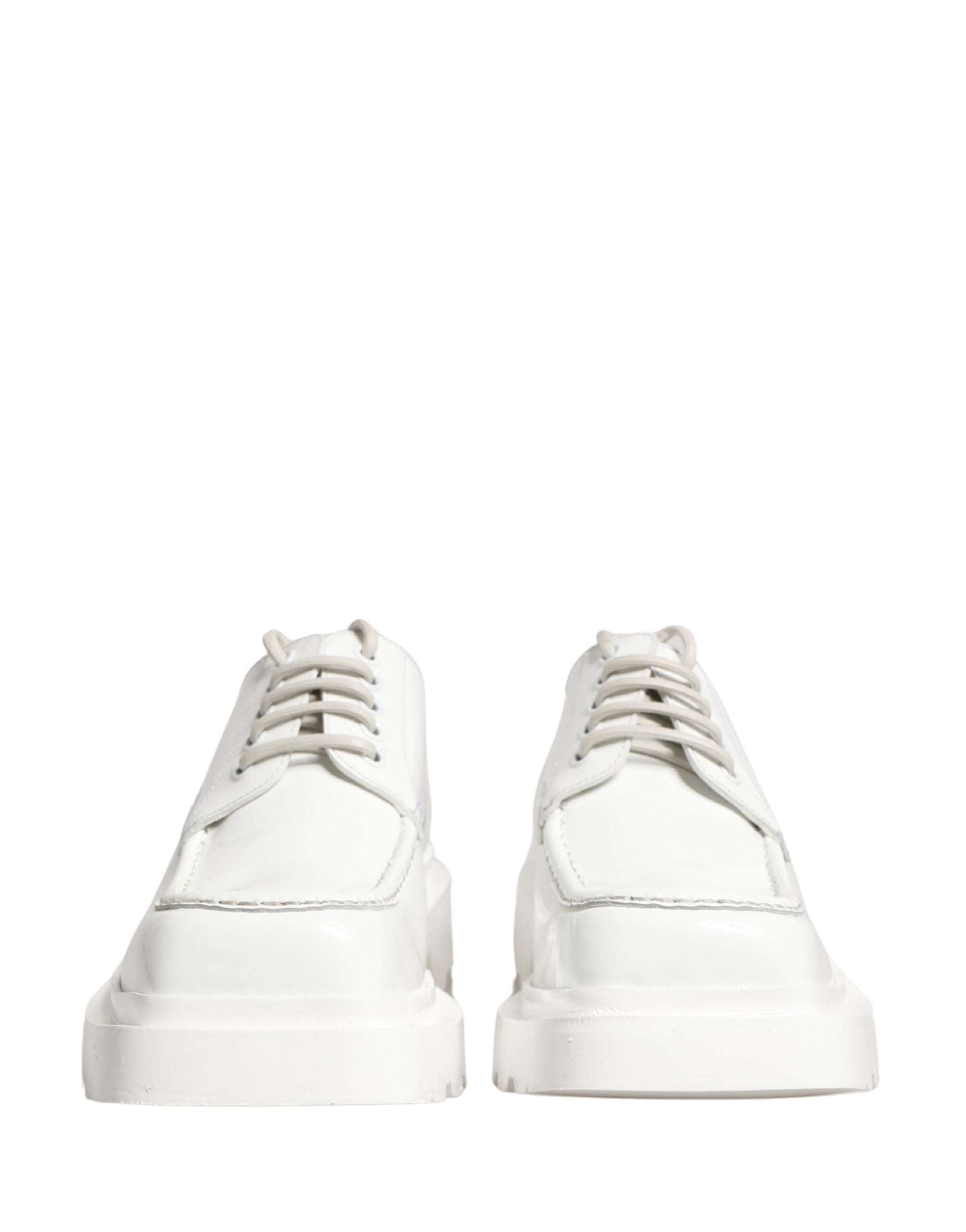 Dolce & Gabbana Dolce & Gabbana White Leather Chunky Sole Derby Men's Shoes