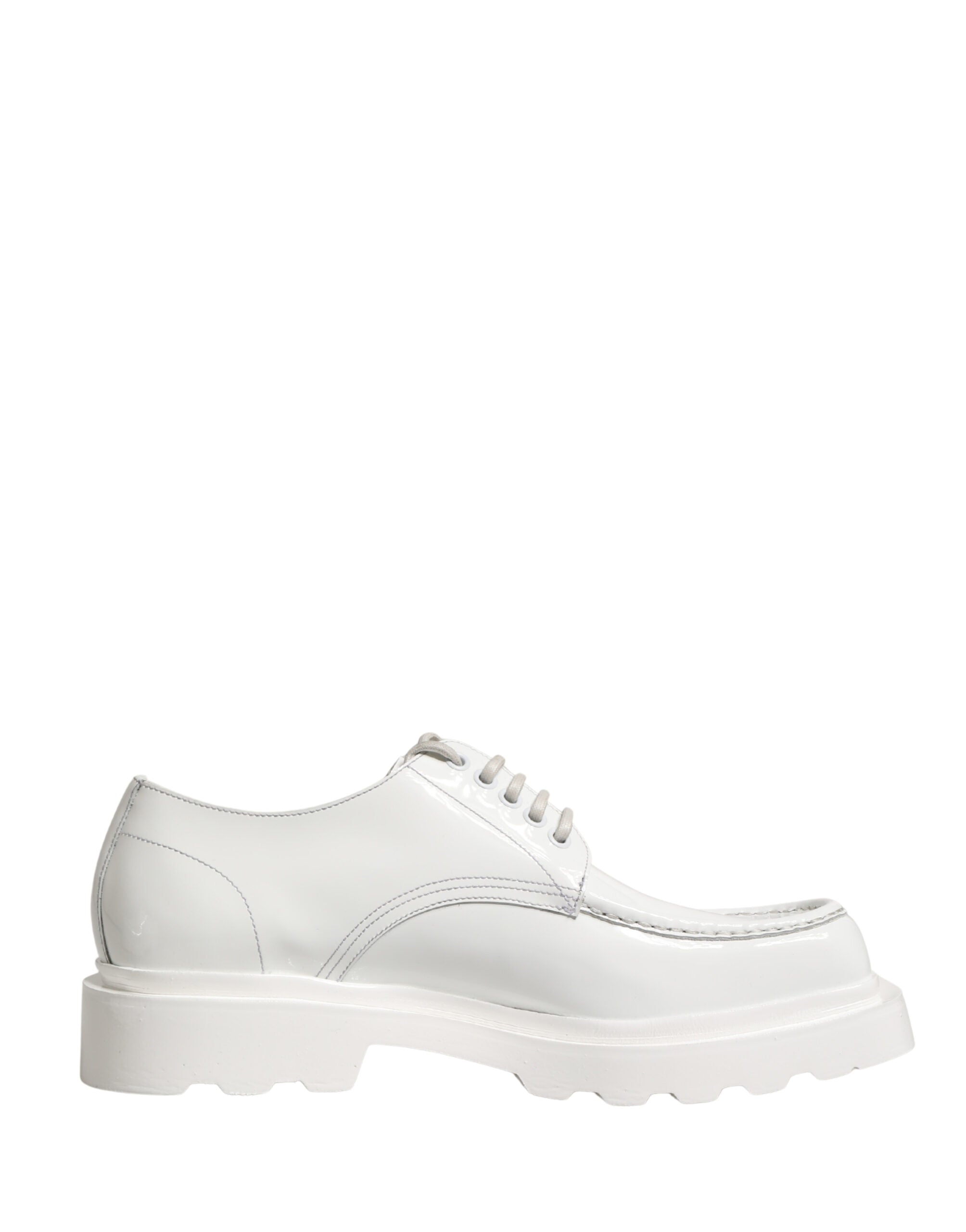 Dolce & Gabbana Dolce & Gabbana White Leather Chunky Sole Derby Men's Shoes