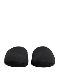 Dolce & Gabbana Dolce & Gabbana Black Wool Cashmere Red Quilted Slippers Men's Shoes