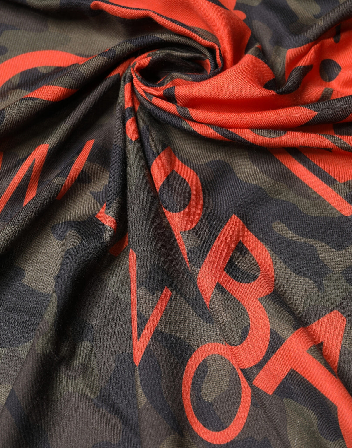 Dolce & Gabbana Green Camouflage Logo Cashmere 138cm x 137cm Men Men's Scarf (Authentic Pre-Loved)