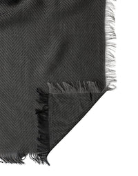 Dolce & Gabbana Black Modal Warmer Shawl Fringes 140cm x 134cm Men Men's Scarf
