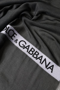 Dolce & Gabbana Black Modal Warmer Shawl Fringes 140cm x 134cm Men Men's Scarf