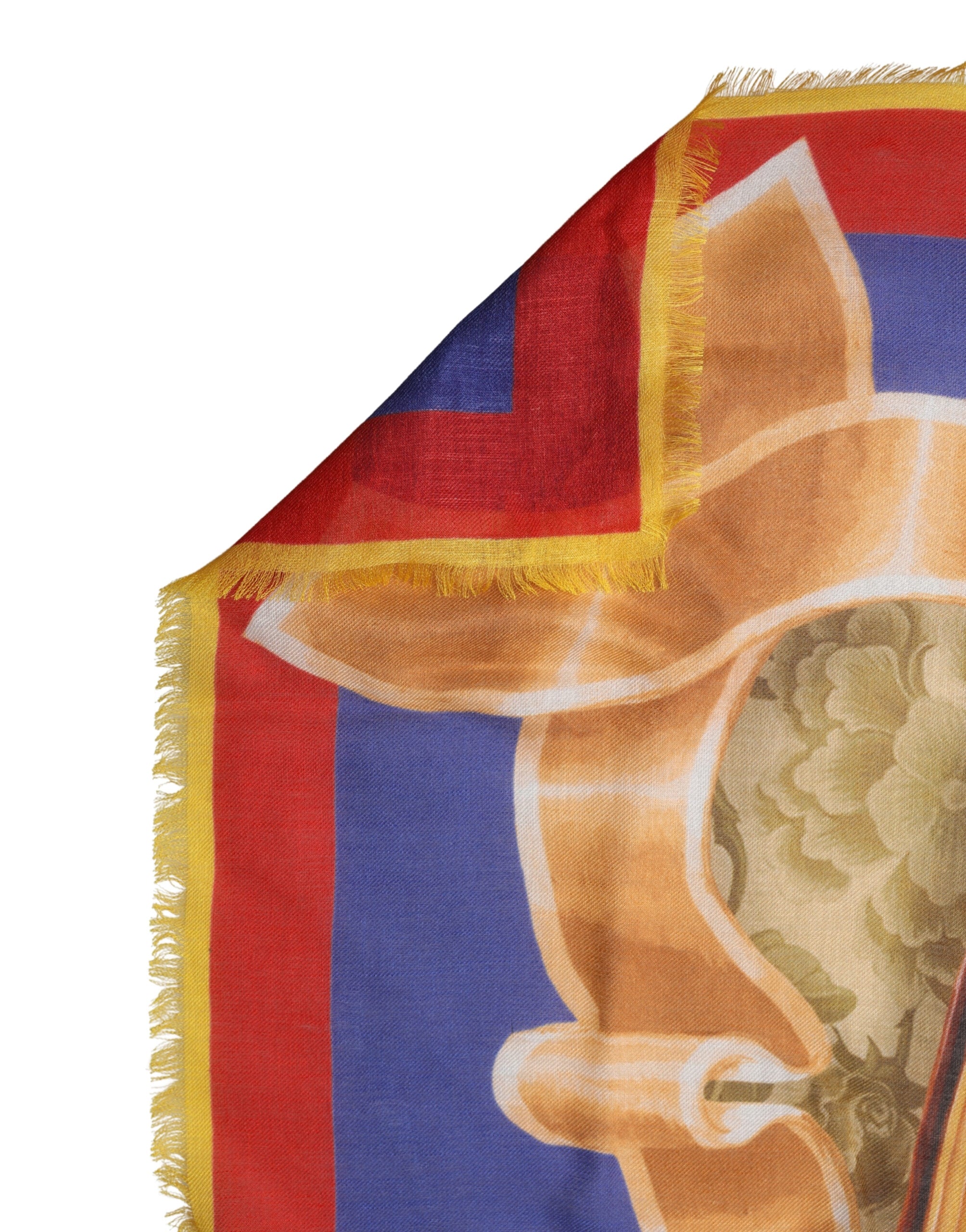 Dolce & Gabbana Multicolor Italy China Shawl Wrap 140cm x 130cm Women's Scarf