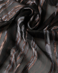 Dolce & Gabbana Black Stripes Silk Wrap Shawl Stole 193cm x 131cm Women's Scarf