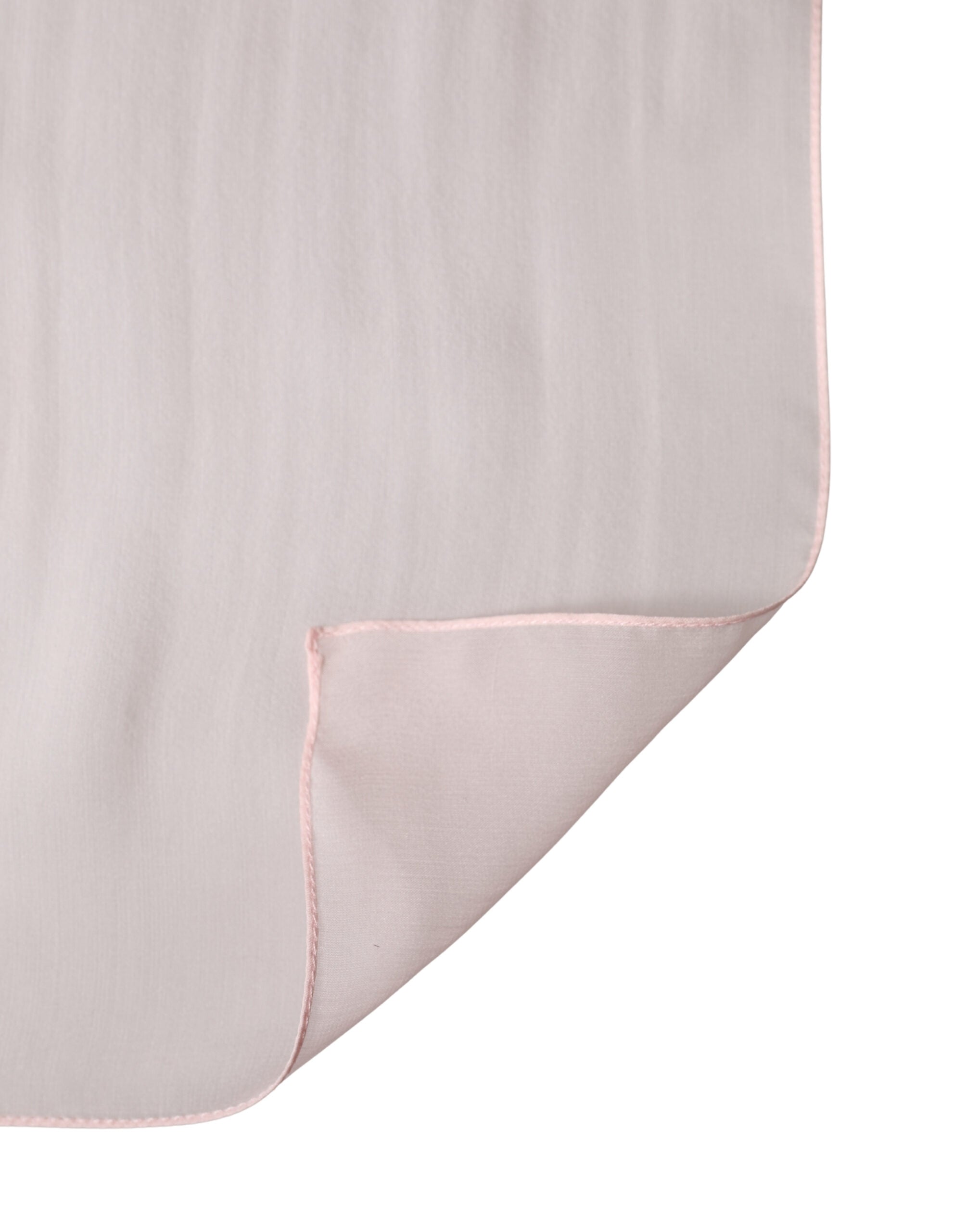 Dolce & Gabbana Light Pink Silk Neck Wrap Foulard 91.5cm x 88cm Women's Scarf