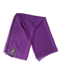 Dolce & Gabbana Purple Silk Neck Wrap Shawl Foulard 134cm x 131cm Women's Scarf