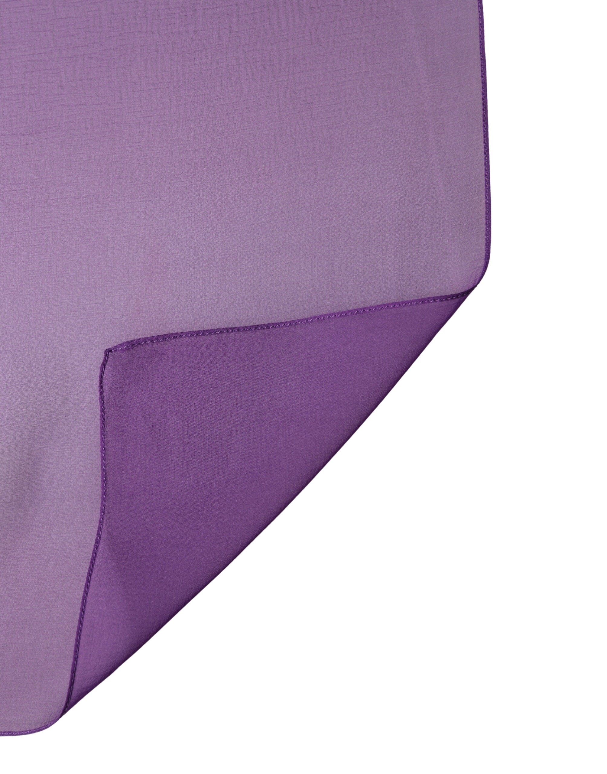 Dolce & Gabbana Purple Silk Neck Wrap Shawl Foulard 134cm x 131cm Women's Scarf