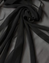 Dolce & Gabbana Black Silk Neck Wrap Shawl Stole 167cm x 126cm Women's Scarf