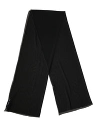 Dolce & Gabbana Black Silk Neck Wrap Shawl Stole 200cm x 64cm Women's Scarf