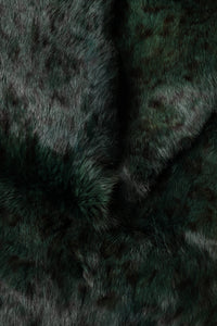 Dolce & Gabbana Black Green Stripe Fur Shawl Neck Wrap 180cm x49cm Women's Scarf