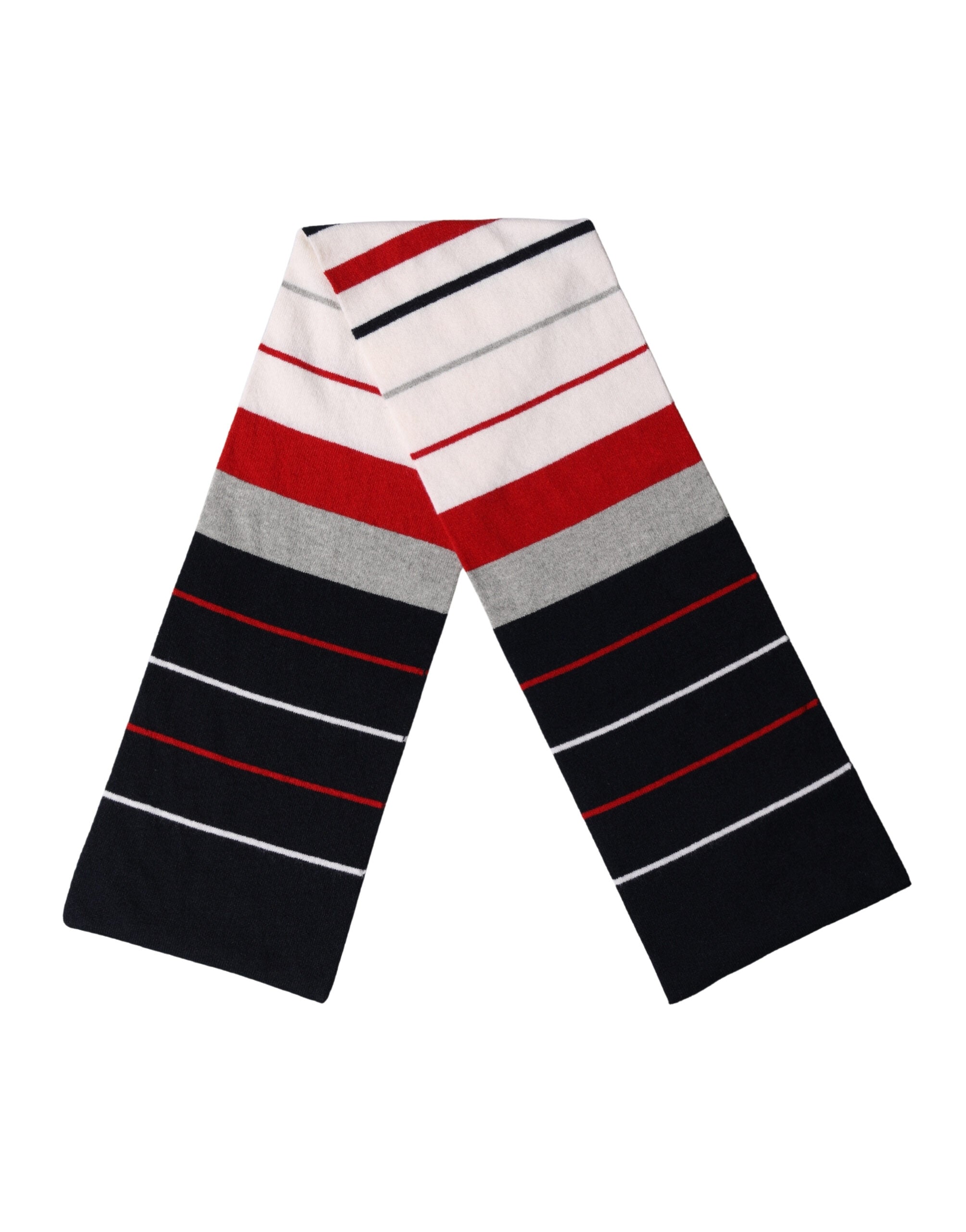 Dolce & Gabbana Multicolor Stripes Shawl Neck Wrap 119cm x 20cm Women's Scarf