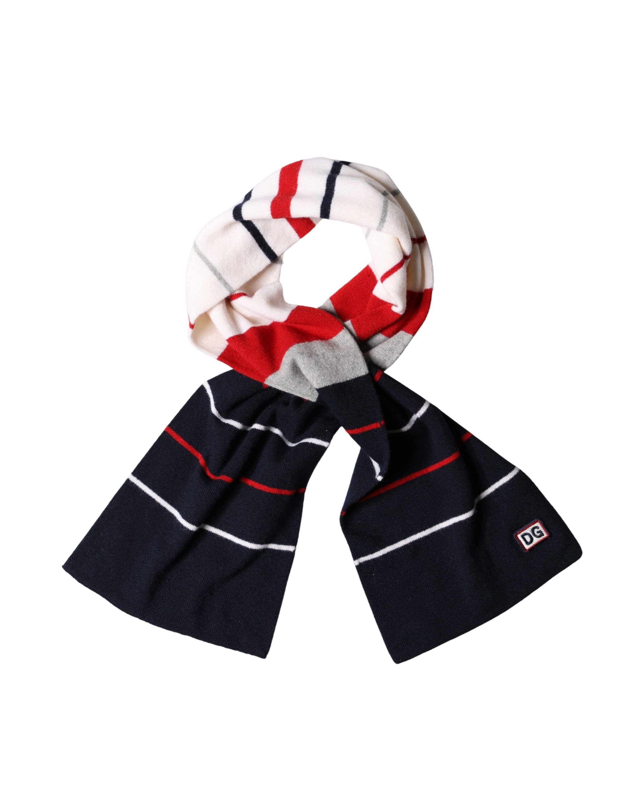 Dolce & Gabbana Multicolor Stripes Shawl Neck Wrap 119cm x 20cm Women's Scarf