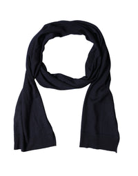 Dolce & Gabbana Black Wool Knitted Shawl Neck Wrap 200cm x 25cm Women's Scarf