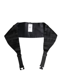 Dolce & Gabbana Dolce & Gabbana Black 100% Silk Wide Belt Waist Men's Cummerbund