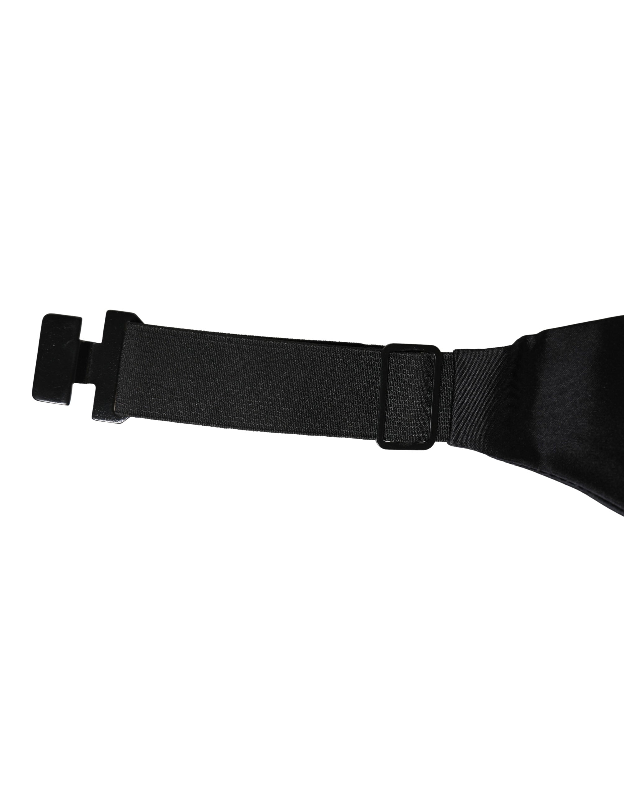 Dolce & Gabbana Dolce & Gabbana Black 100% Silk Wide Belt Waist Men's Cummerbund