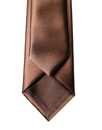 Dolce & Gabbana Dolce & Gabbana Brown Satin 100% Silk Wide Adjustable Men NeckMen's Men's Tie