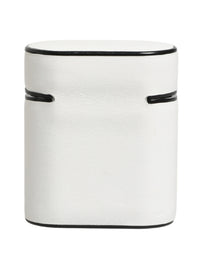 Dolce & Gabbana Dolce & Gabbana White Calf Leather Logo Print Flip Holder  Airpods Women's Case