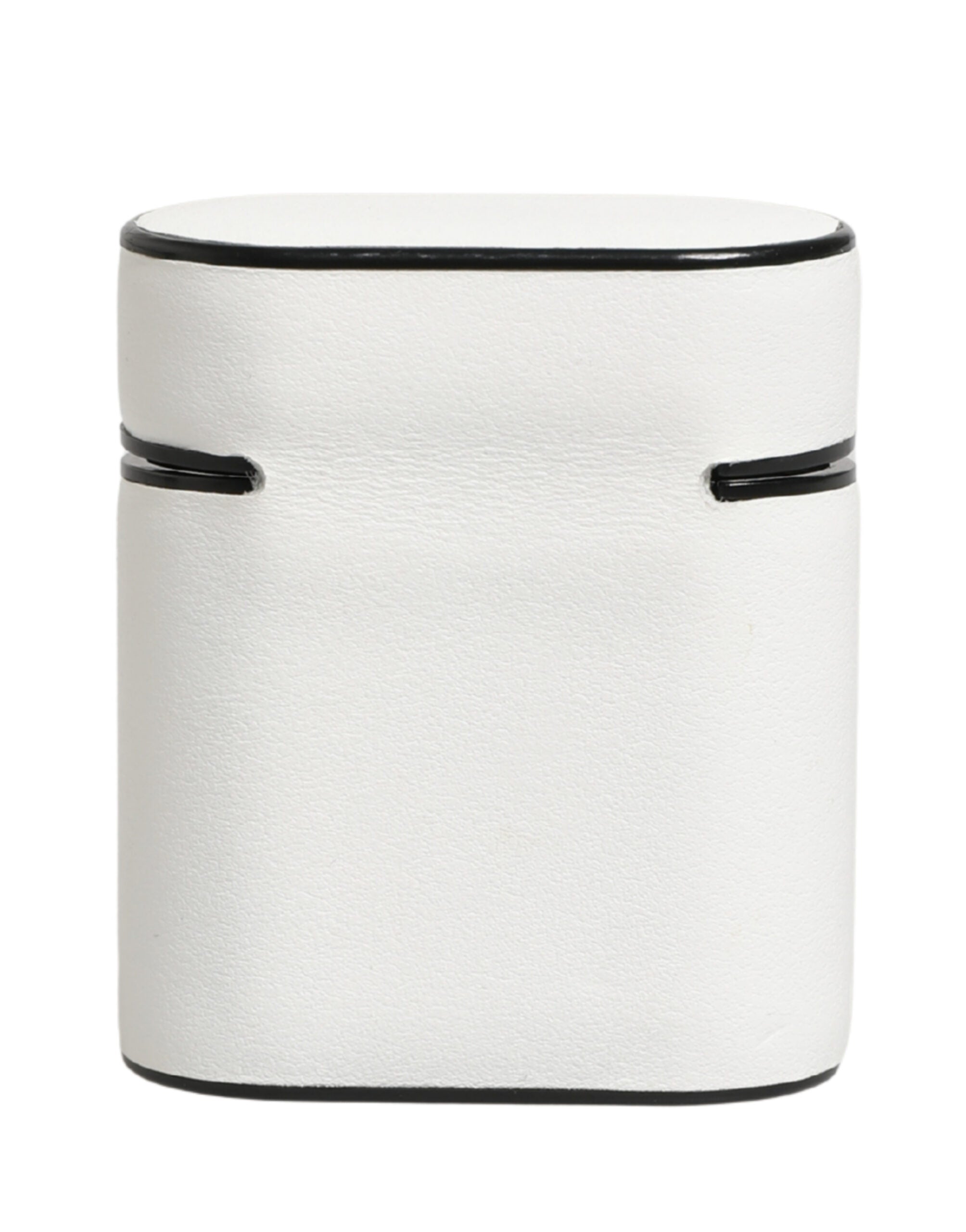 Dolce & Gabbana Dolce & Gabbana White Calf Leather Logo Print Flip Holder  Airpods Women's Case