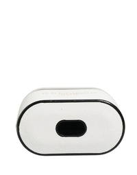 Dolce & Gabbana Dolce & Gabbana White Calf Leather Logo Print Flip Holder  Airpods Women's Case