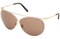 Tom Ford Gold Round FT0761 28Y Sunglasses