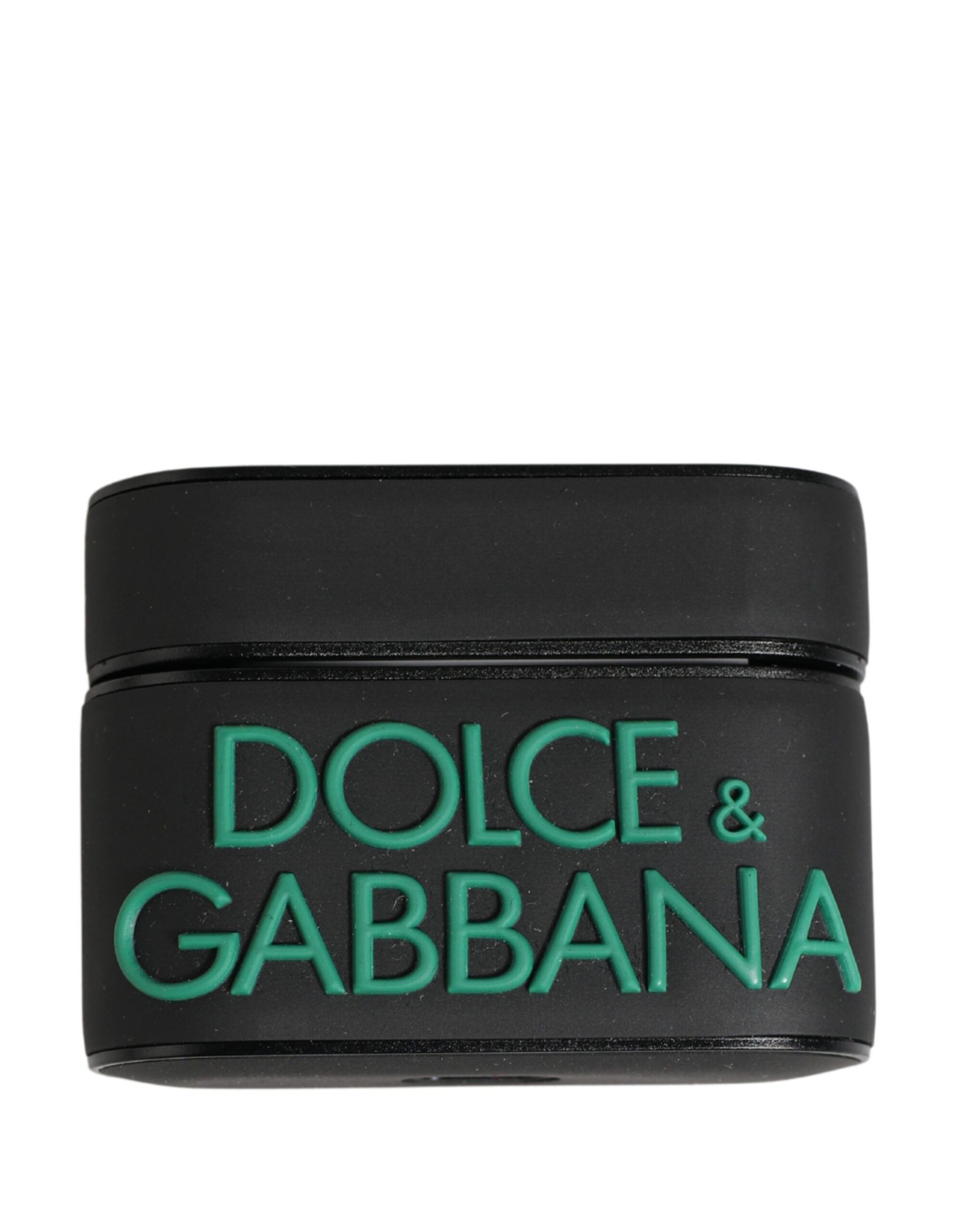Dolce & Gabbana Dolce & Gabbana Black PVC Embossed Logo Flip Holder Women Airpods Women's Case